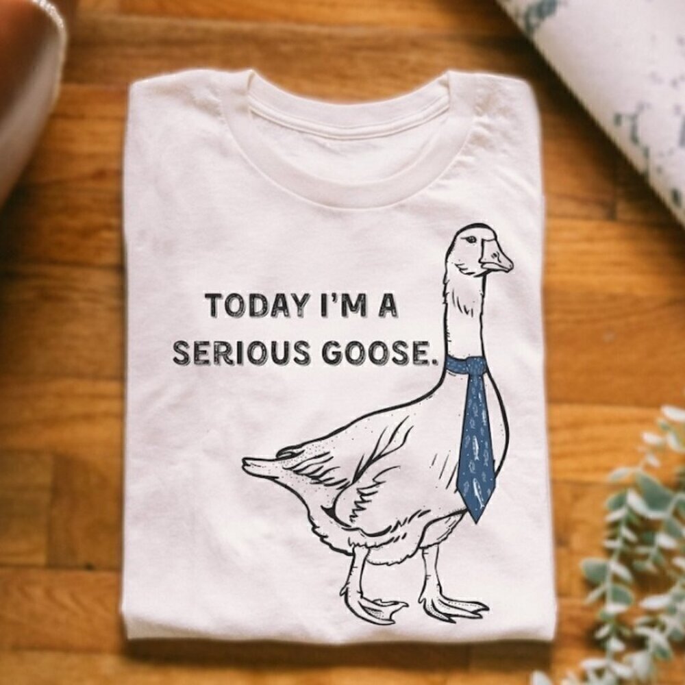 Serious Goose Meme Funny Humor Gift Unisex T-Shirt